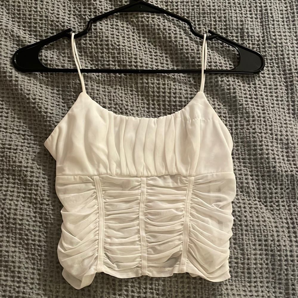 White crop top